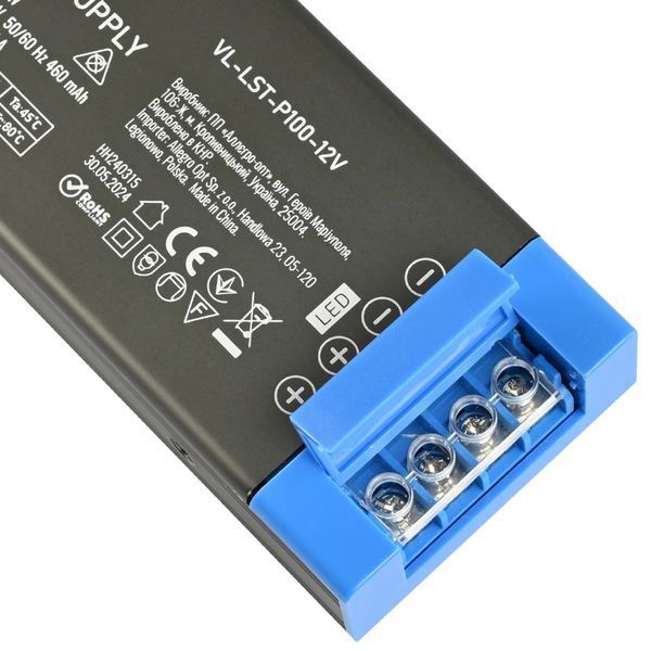 VIDEX (VL-LST-P100-12V) DC12V 8.25A 100W IP20 Блок питания для LED ленты 99-00022484 фото
