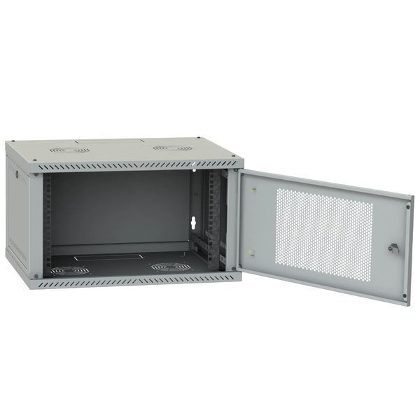 IPCOM 6U 600x450 двері перфорація (сіра) Шафа телекомунікаційна 99-10033894 фото