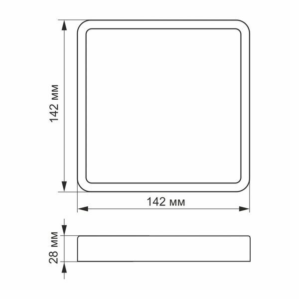 VIDEX 24W 5000K 220V LED светильник накладной квадрат 99-00017527 фото