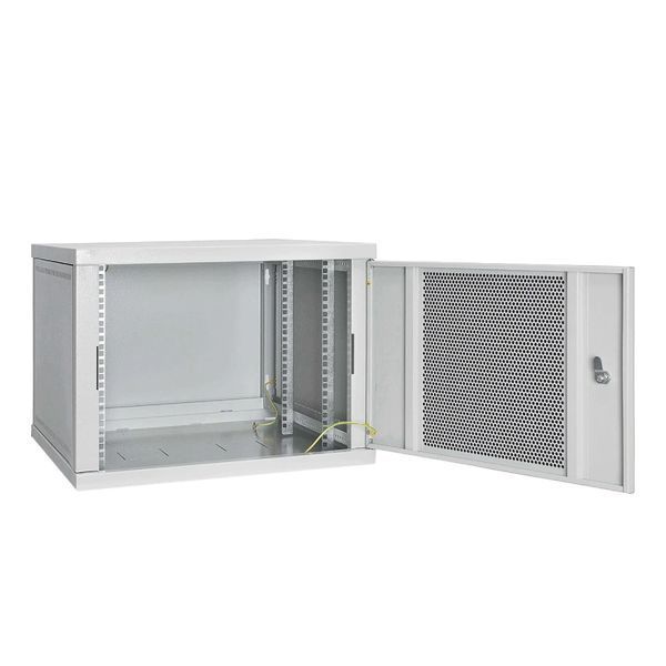 IPCOM 12U 600x600 Шкаф телекоммуникационный дверь перфорация (серая) 99-00017730 фото