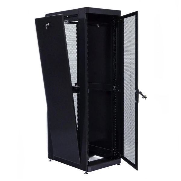 UA-MGSE4268MPB Шафа 19" 42U, 610х865 мм (Ш*Г), посилена, перфоровані двері (66%), чорна 99-00008102 фото