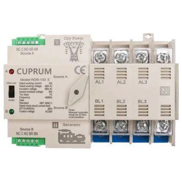 CUPRUM WR2 I-II 100А 4п АВР Переключатель с ручным переключением 99-00015063 фото