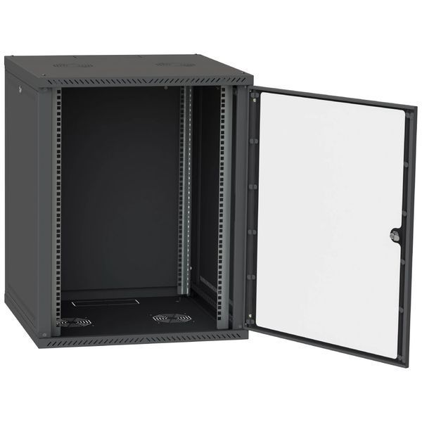 IPCOM СН-18U 600х450 скло RAL9005 Шафа серверна 99-10036824 фото