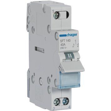 Hager SFT140 I-0-II з загальним виходом зверху, 1-пол., 40А/230В Перемикач 99-10028855 фото