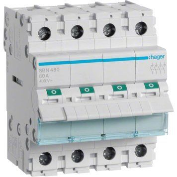 Hager SBN480 Вимикач навантаження 4-полюсний 80А/400В 99-00020790 фото