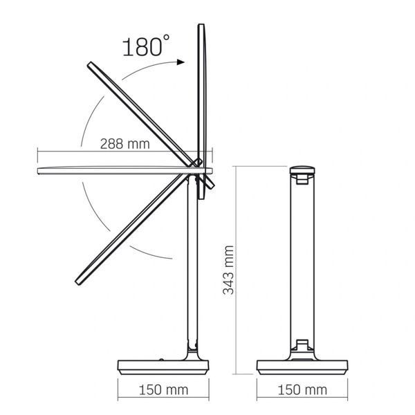 VIDEX VL-TF16W 5W 1800-5000K LED лампа настільна з акумулятором 99-00017505 фото