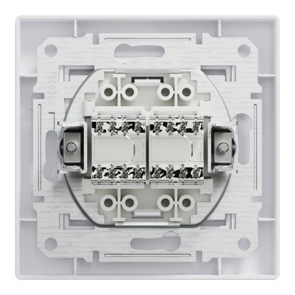 Schneider Electric Asfora EPH4400121 RJ45 5e Розетка комп'ютерна подвійна біла 99-00012746 фото