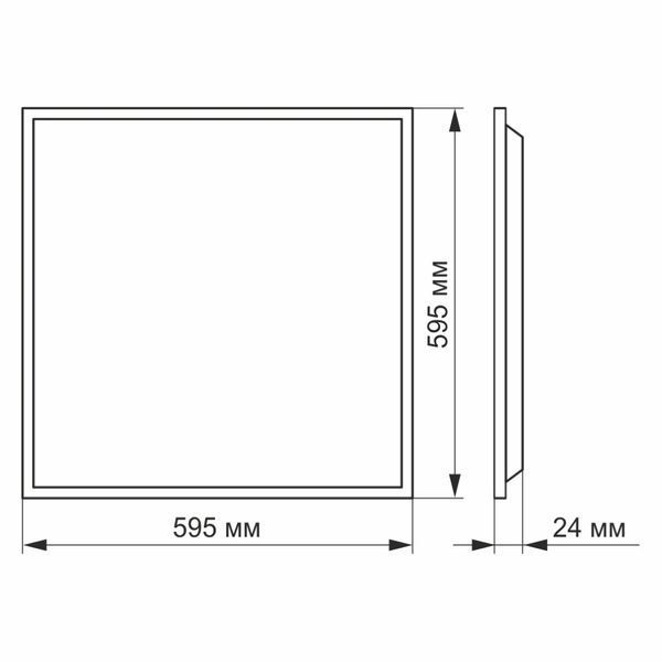 VIDEX 60W 4100K 220V LED панель матова 99-00017521 фото