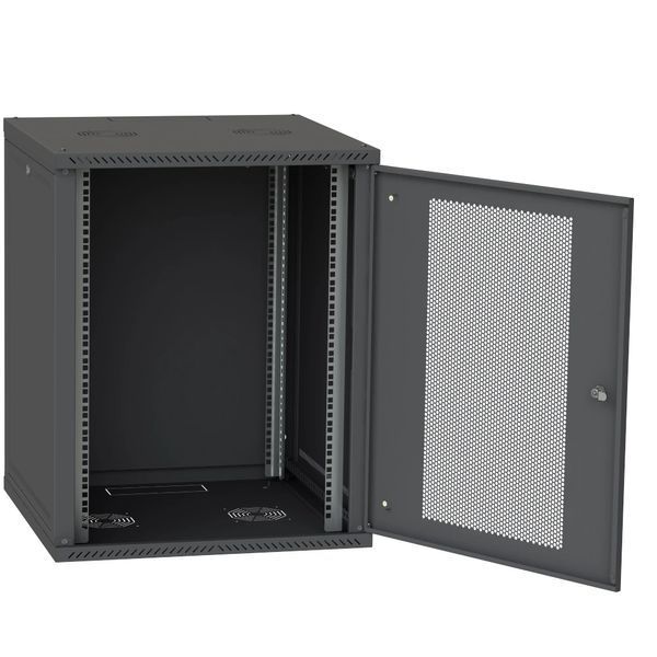 IPCOM 15U 600x600 Шкаф телекоммуникационный двери перф(черный) 99-00021781 фото