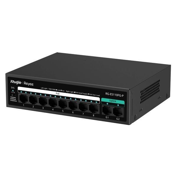 Ruijie Reyee RG-ES110FG-P PoE Комутатор 10 портів некерований 113365 фото